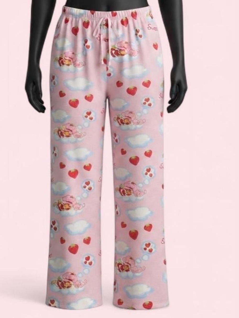 Vintage 2004 Rare Strawberry Shortcake & Custard Pajama Bottoms XL